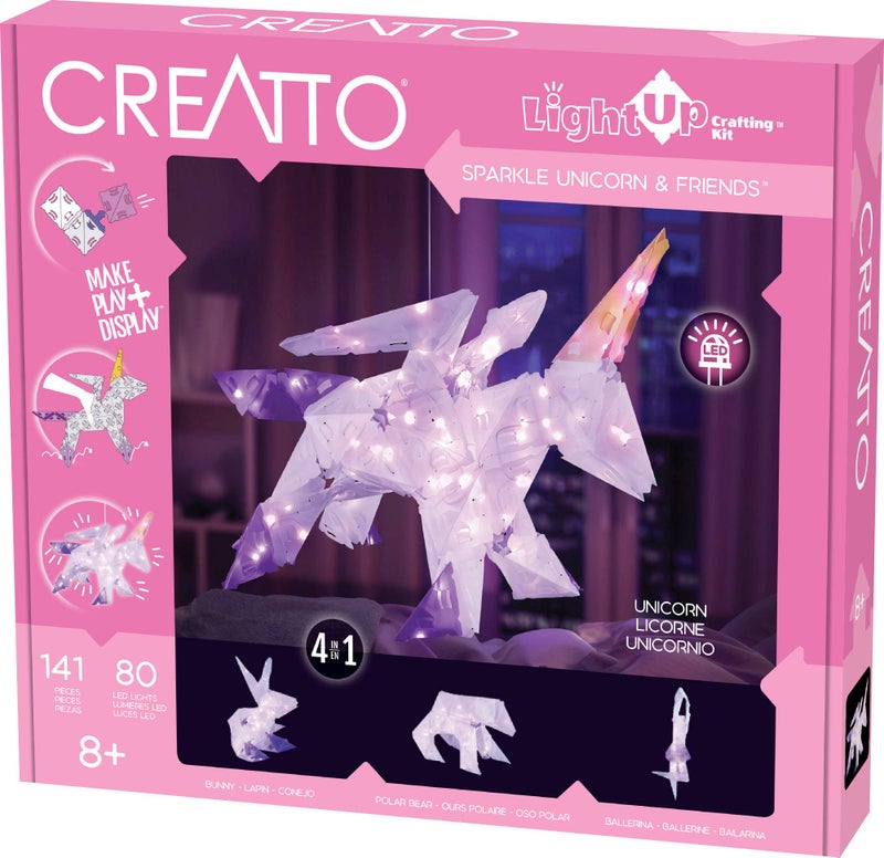 Thames & Kosmos Creatto: Sparkle Unicorn & Friends Light-Up Craft Puzzle from Thames & Kosmos - Image 1
